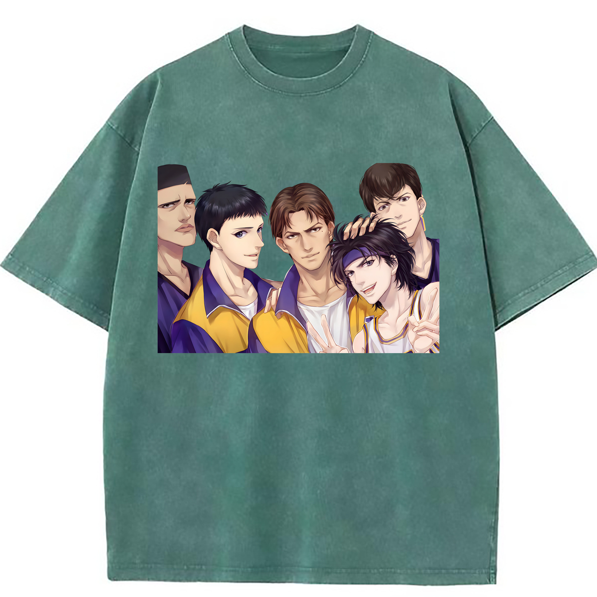 （画像用） SLAM DUNK／スラムダンク 綿100% ヴィンテージ風 半袖Tシャツ（フロントプリント）